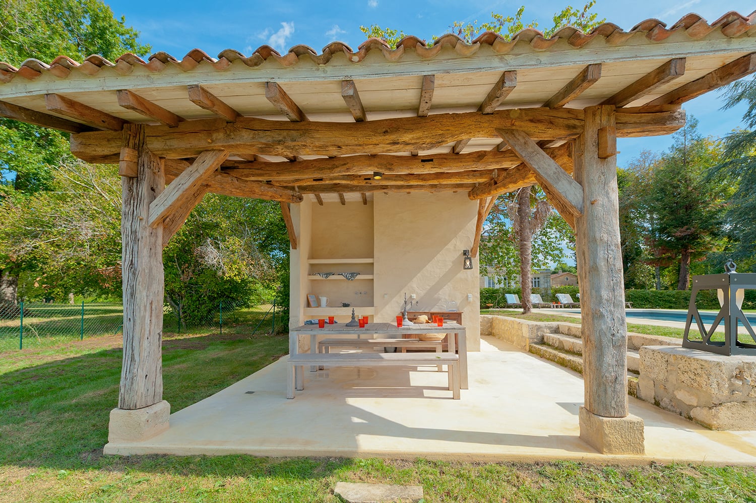 Shaded terrace