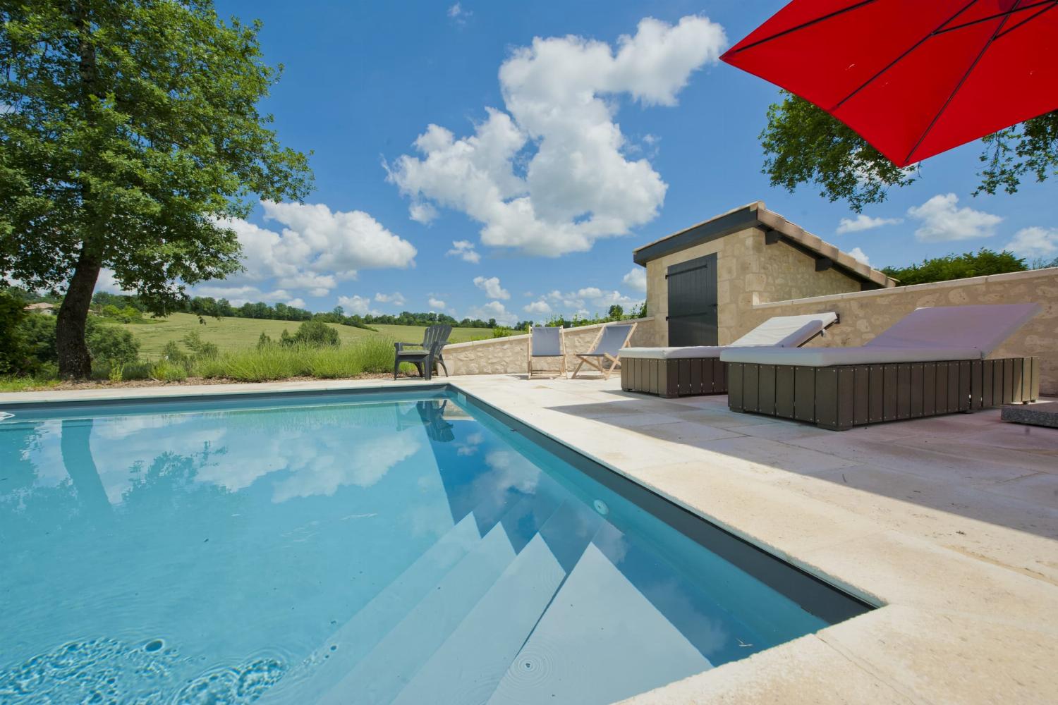 Private heated pool