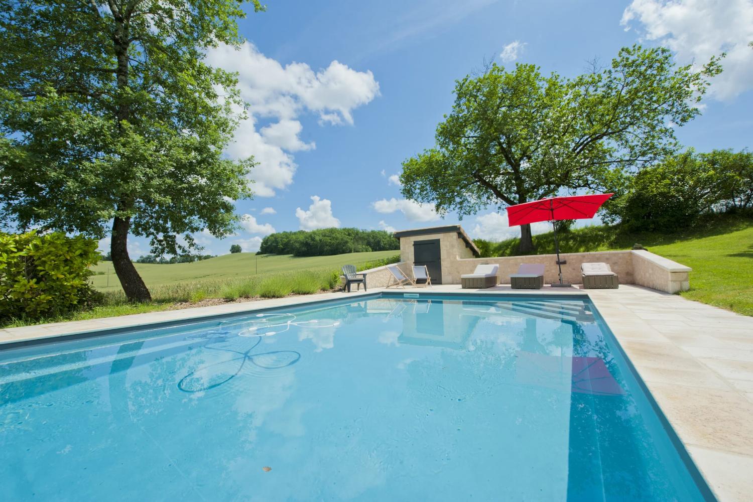 Private heated pool