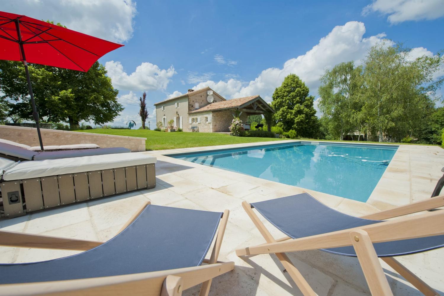 Private heated pool