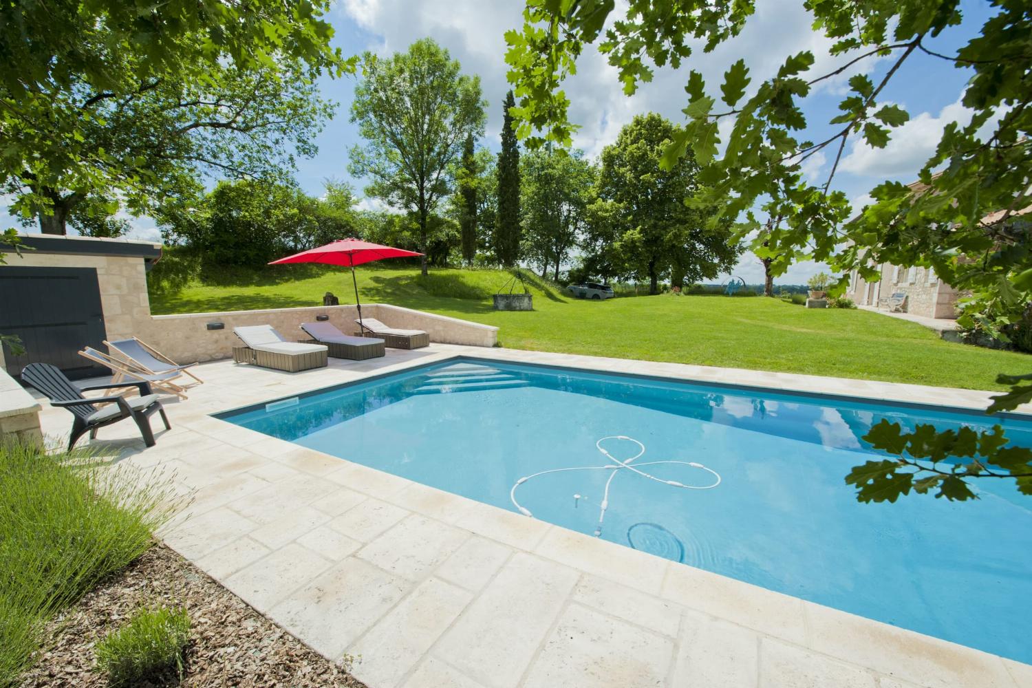 Private heated pool