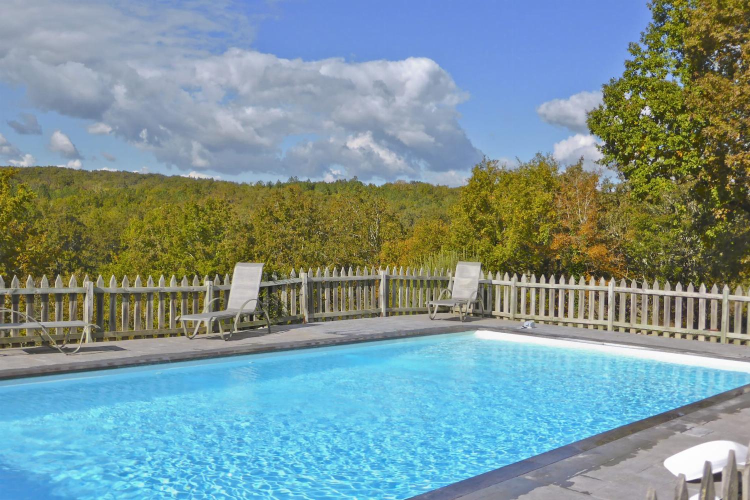Private heated pool