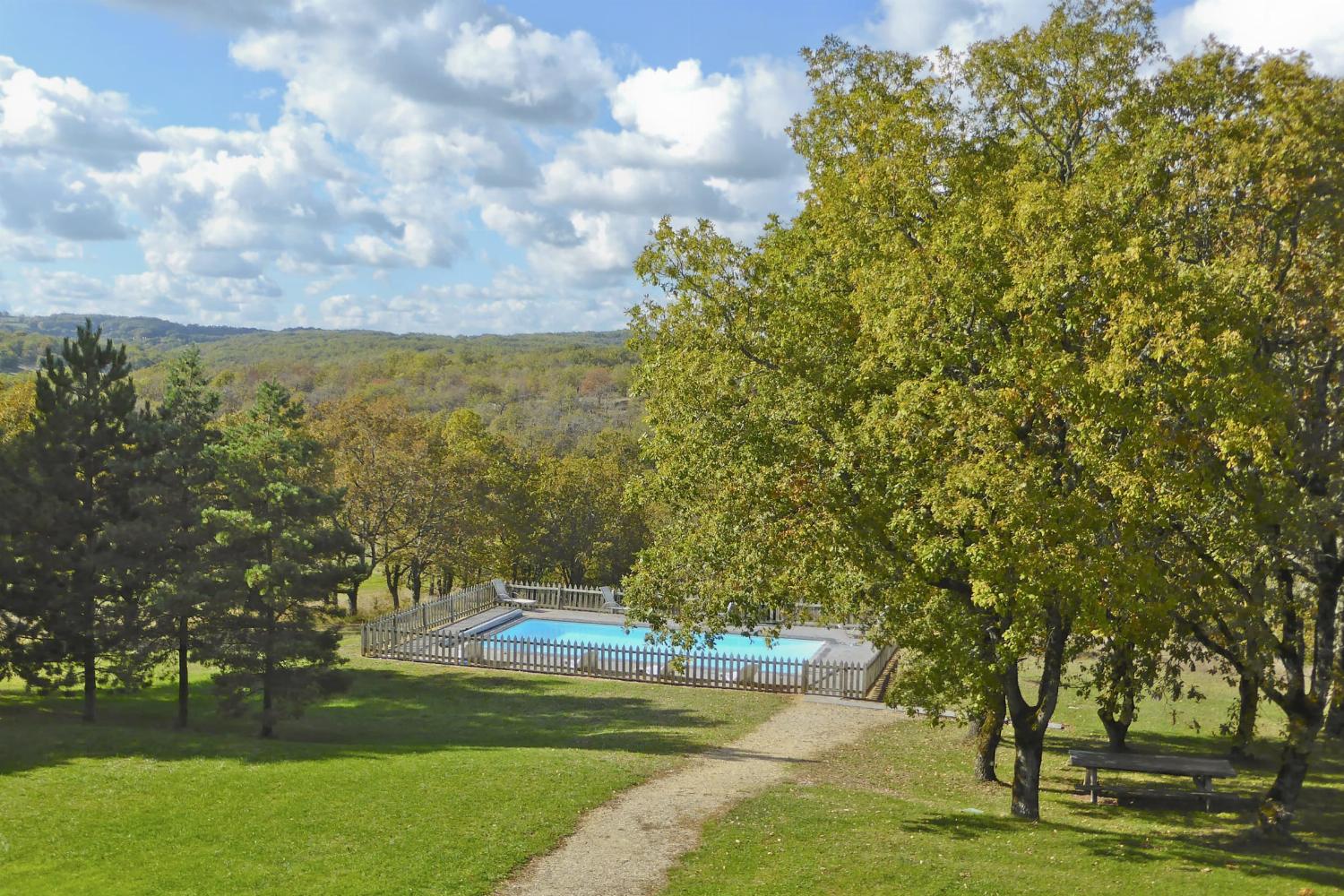 Private heated pool