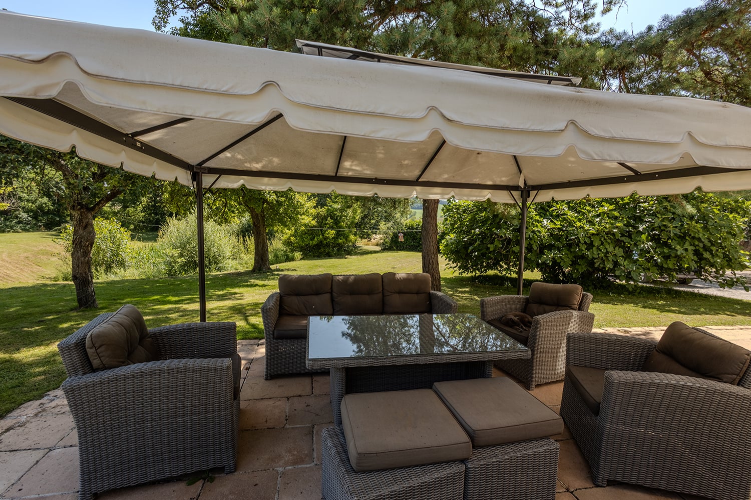 Shaded terrace