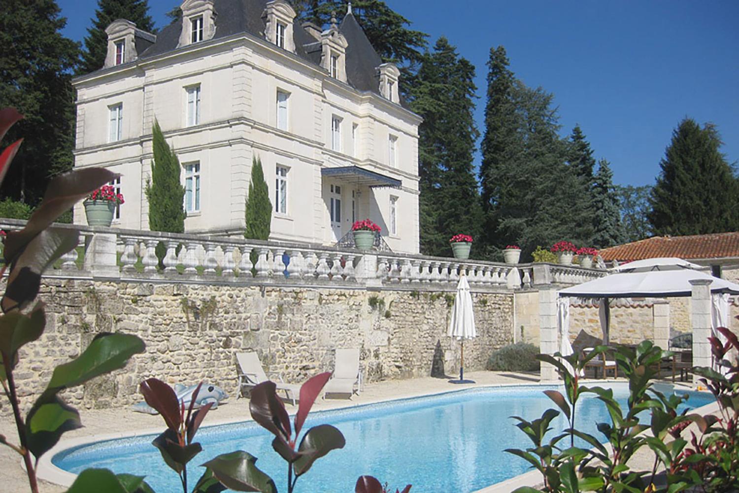 Holiday château in Charente with private heated pool