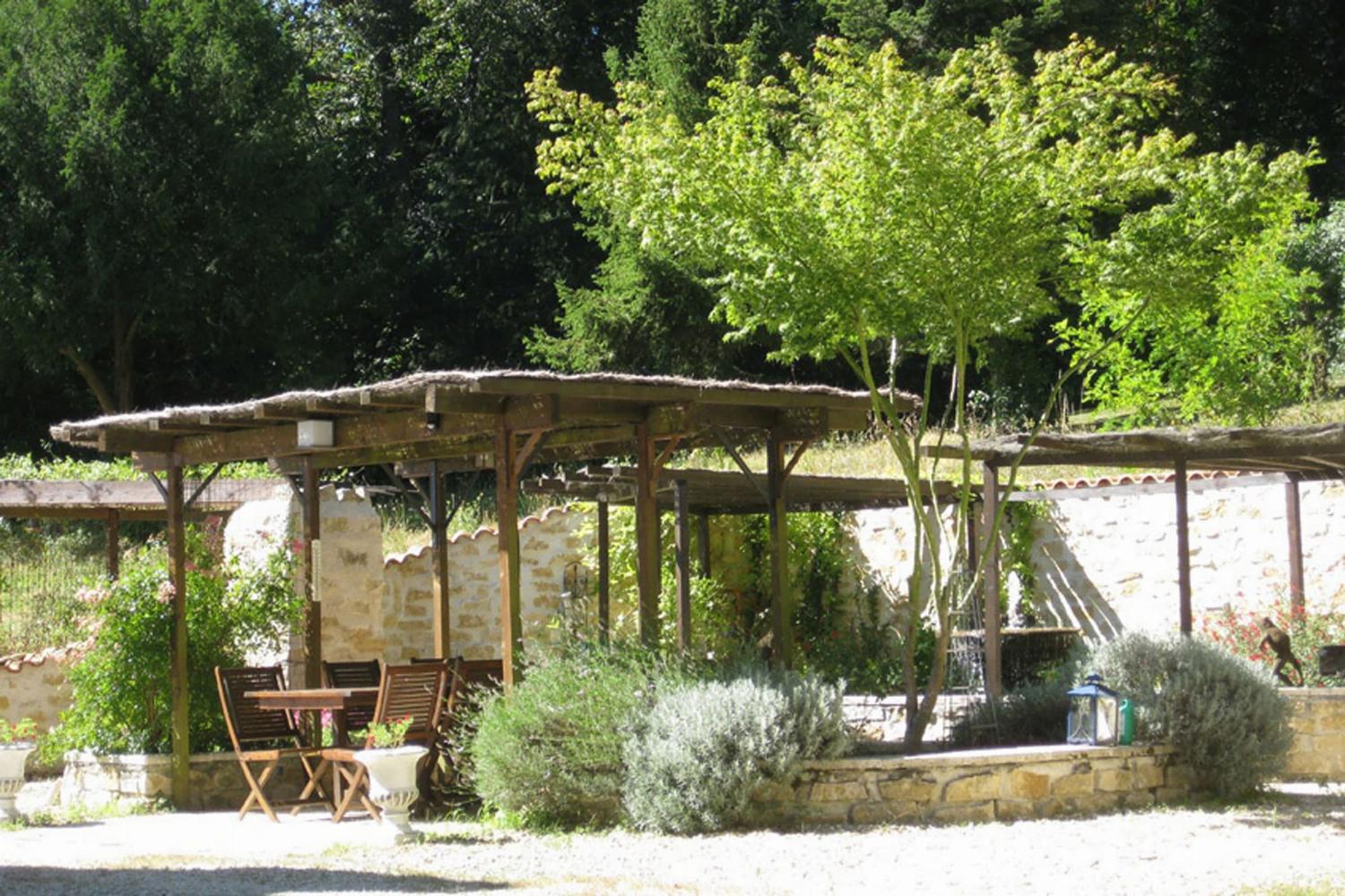 Shaded terrace