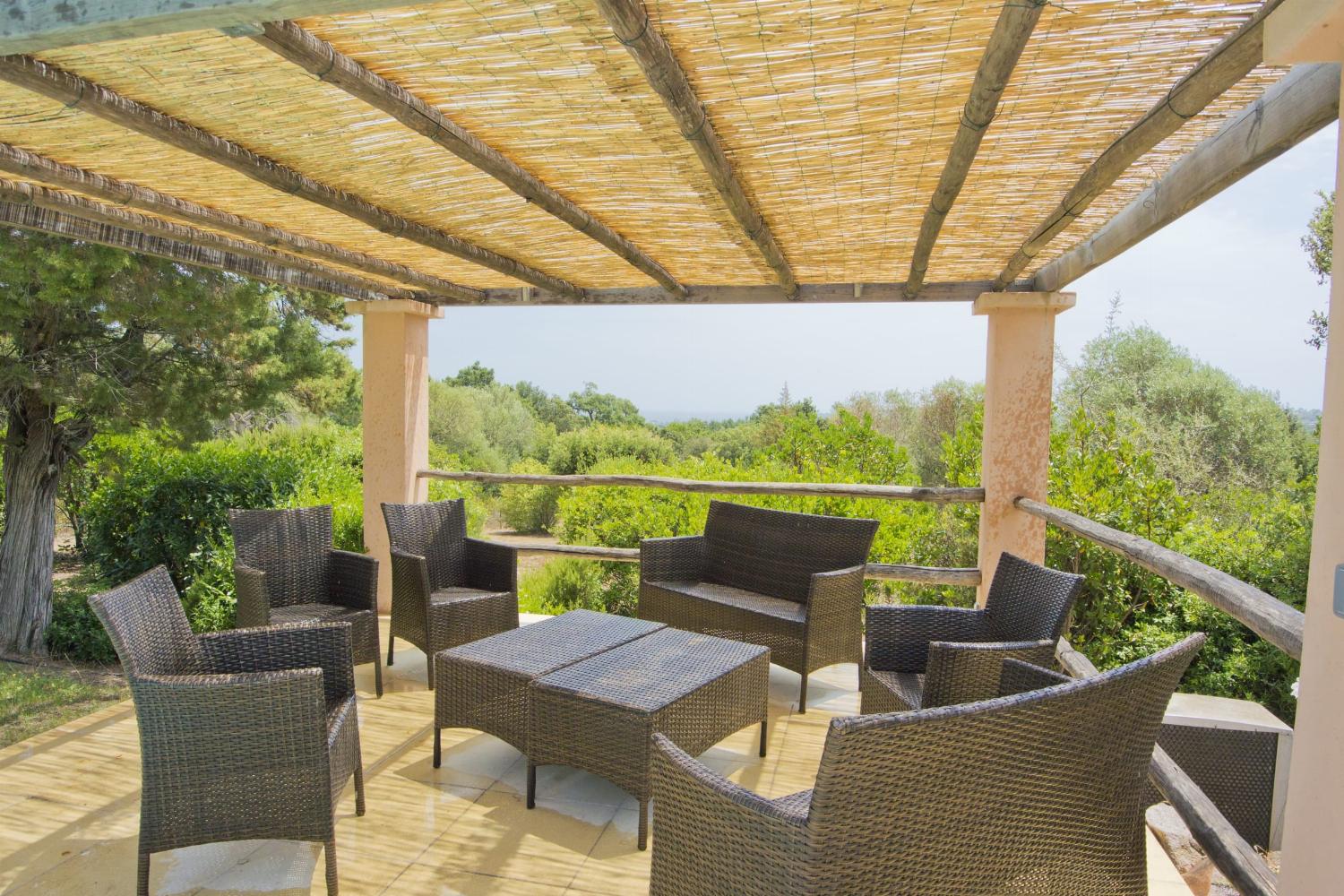 Shaded terrace
