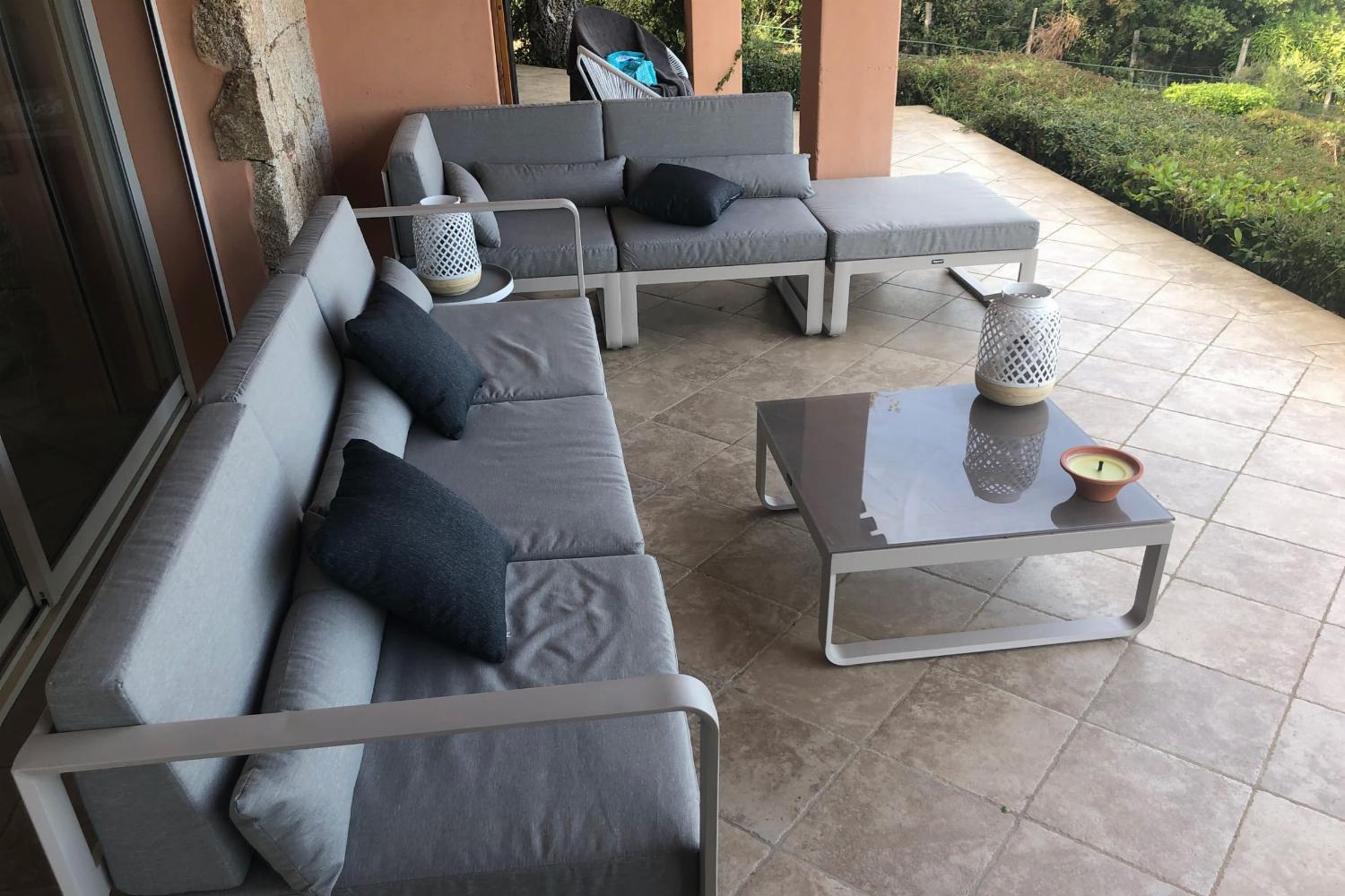 Shaded terrace