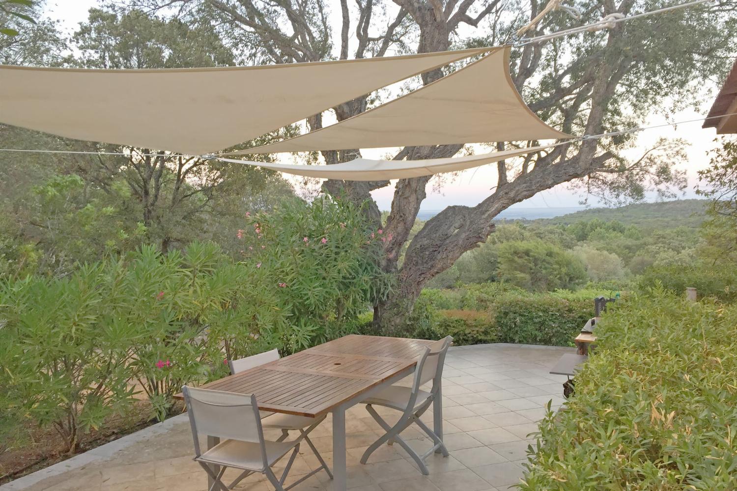 Shaded terrace
