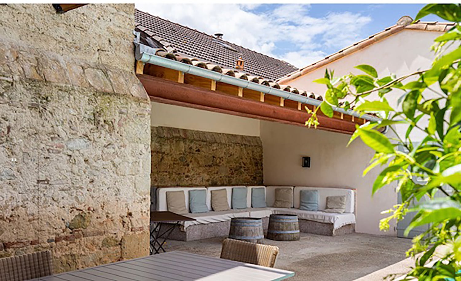 Shaded terrace