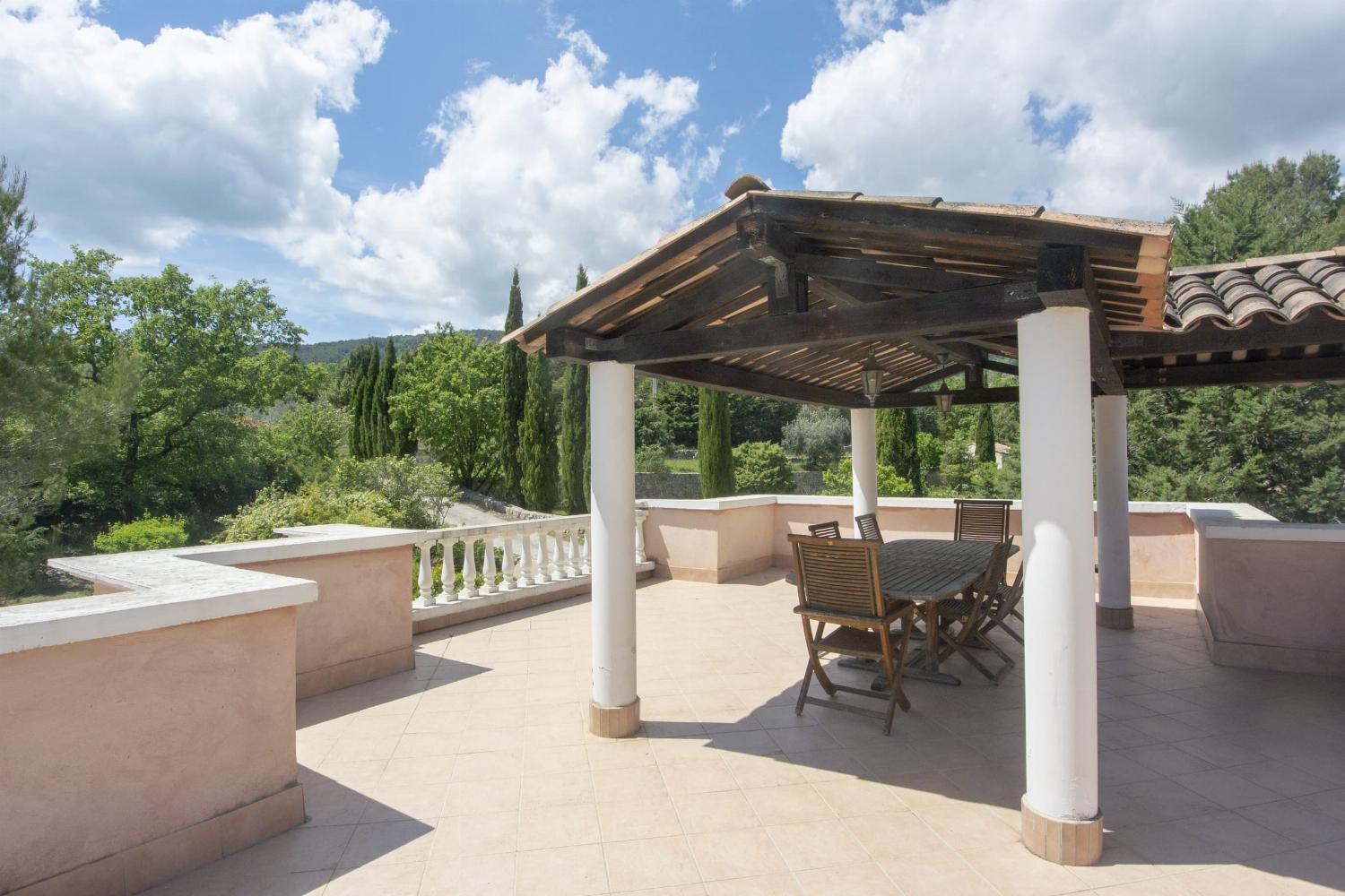 Shaded dining terrace