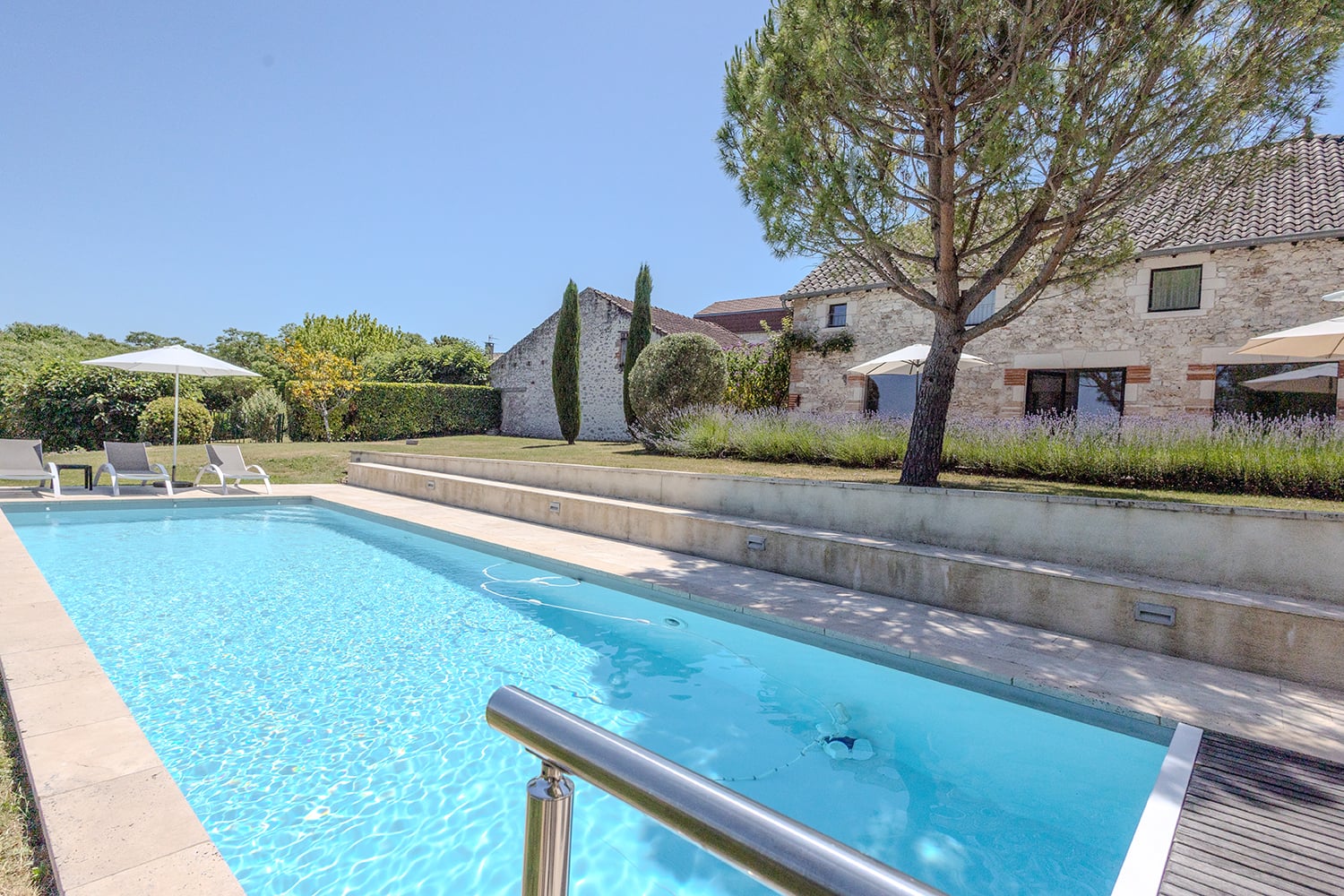 Private heated pool