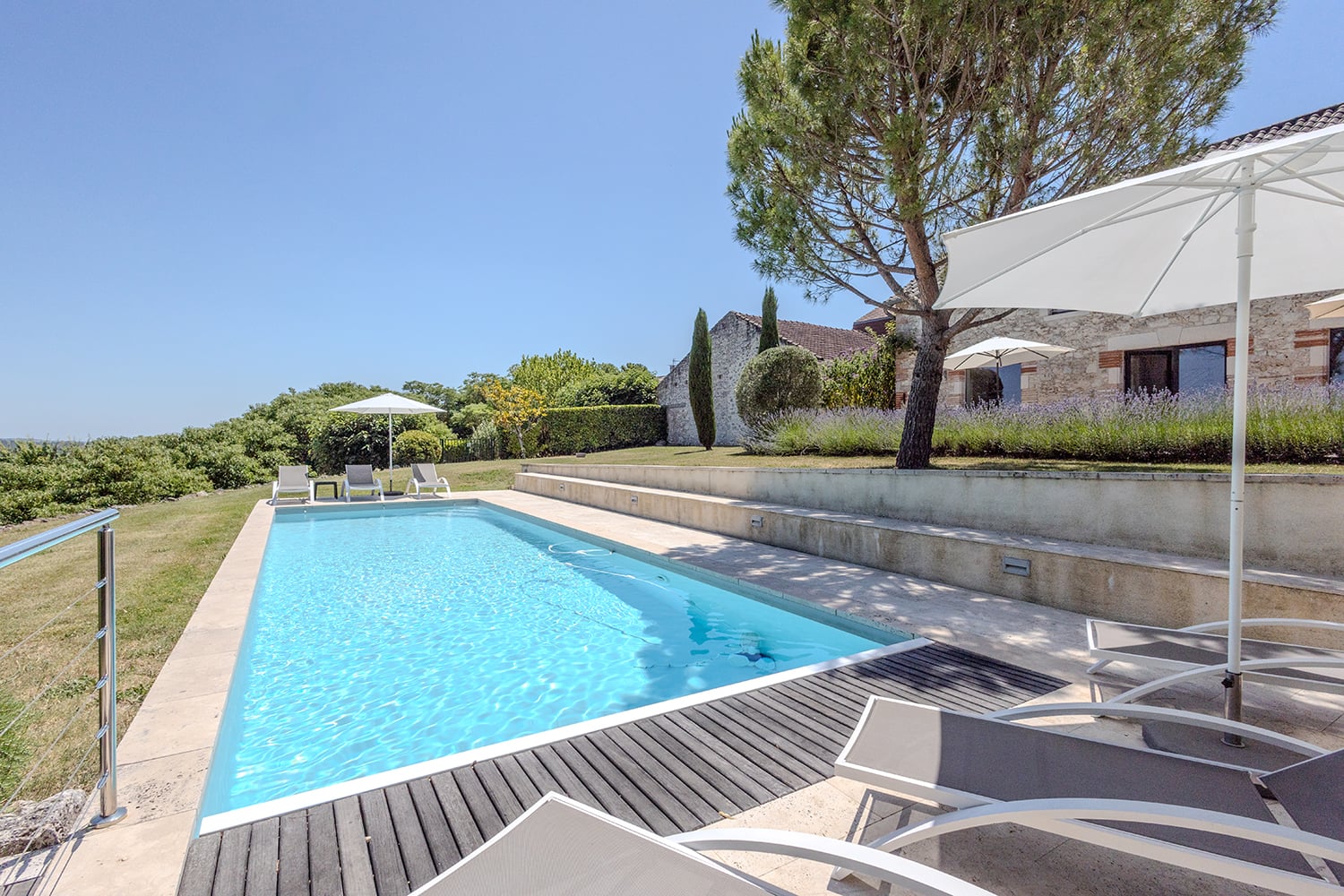 Private heated pool