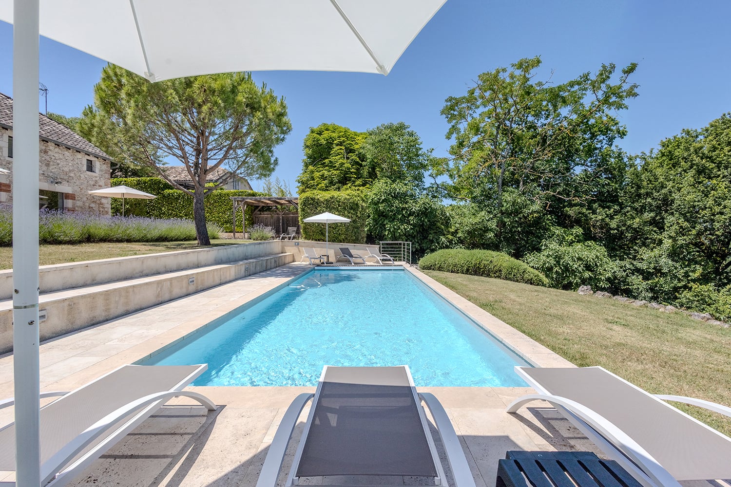 Private heated pool