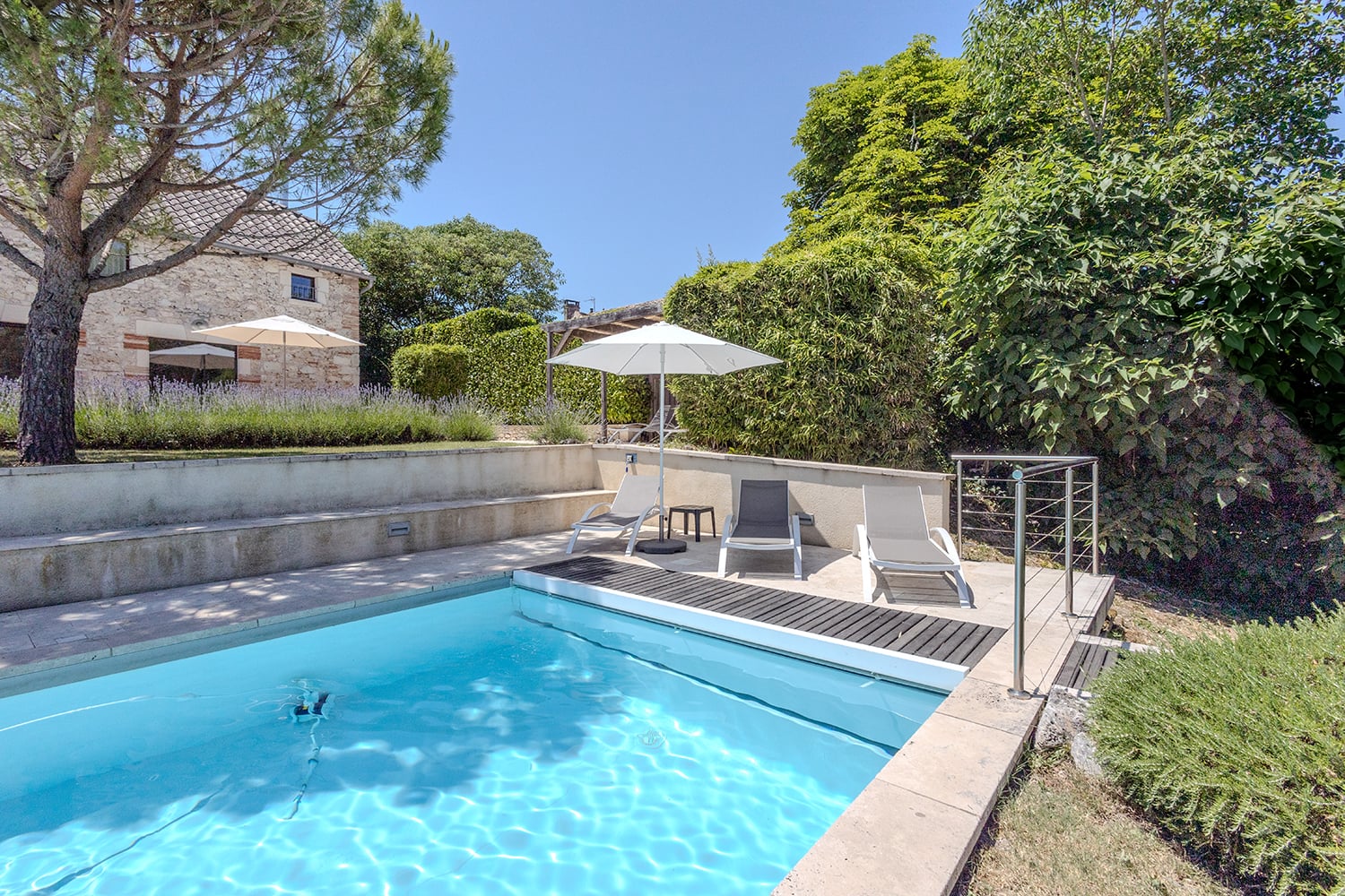 Private heated pool