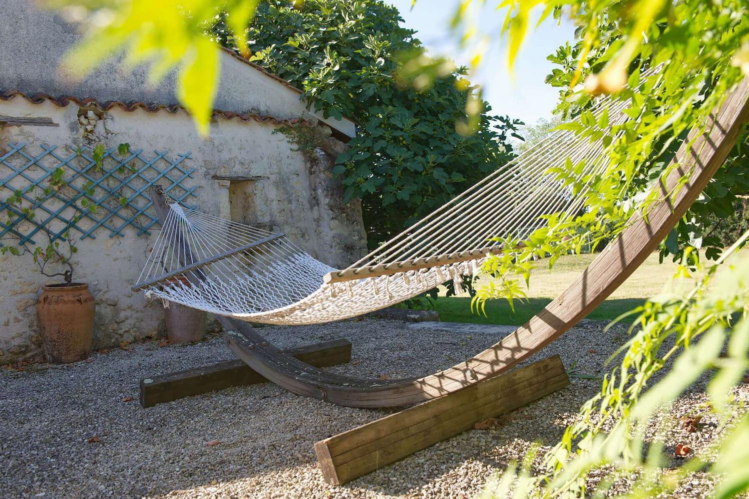 Hammock in garden