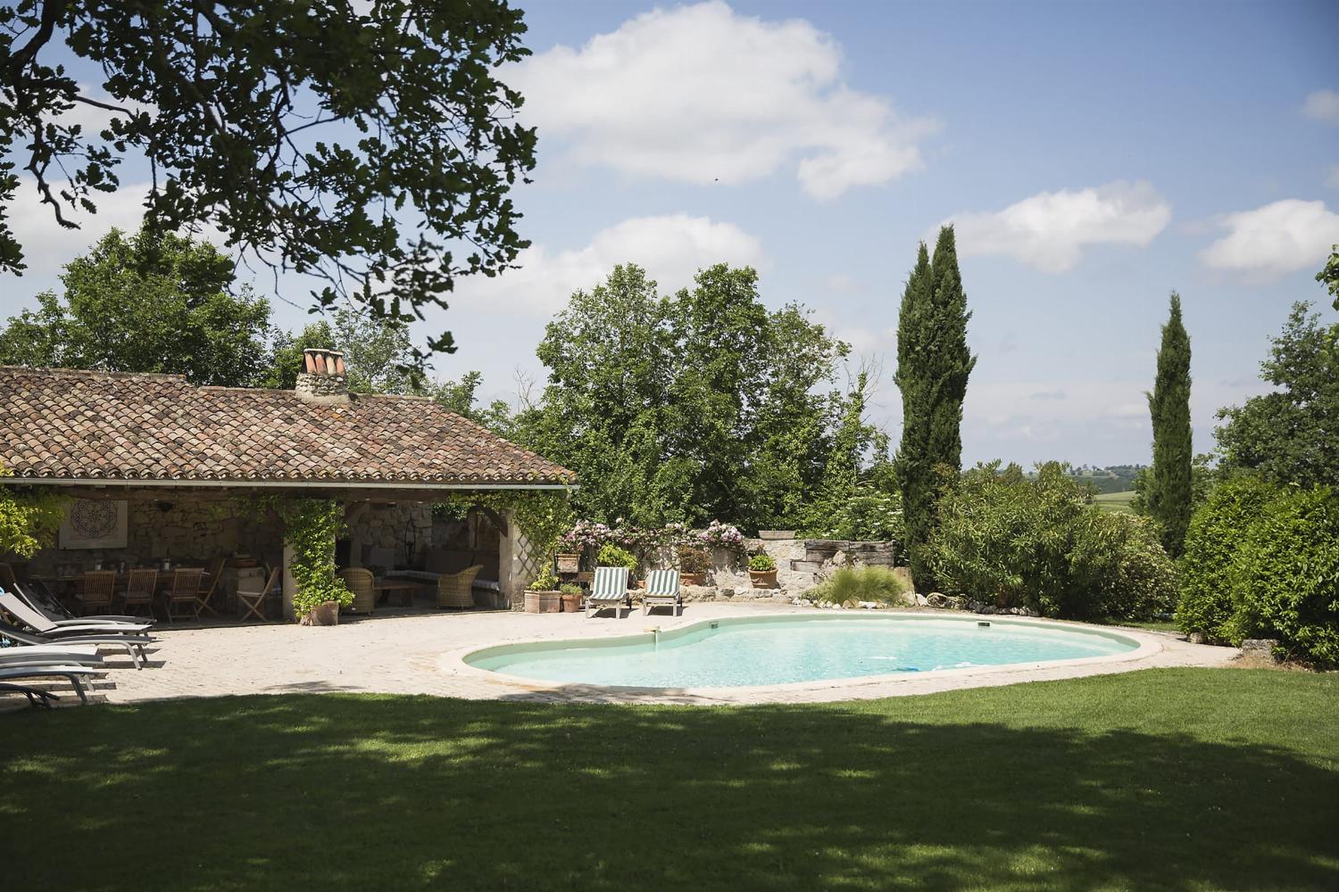 Private heated pool