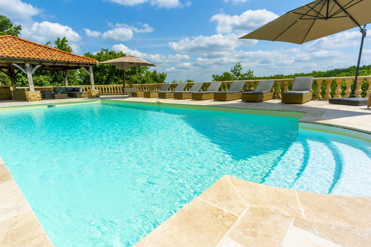 Private heated pool