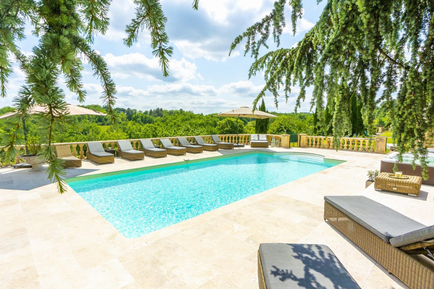 Private heated pool
