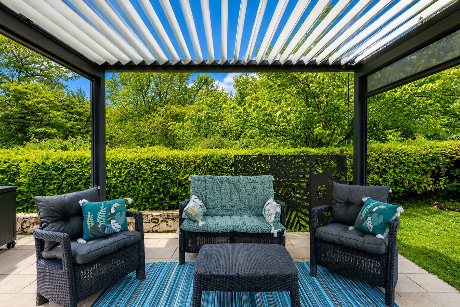 Shaded pool terrace Shaded pool terrace