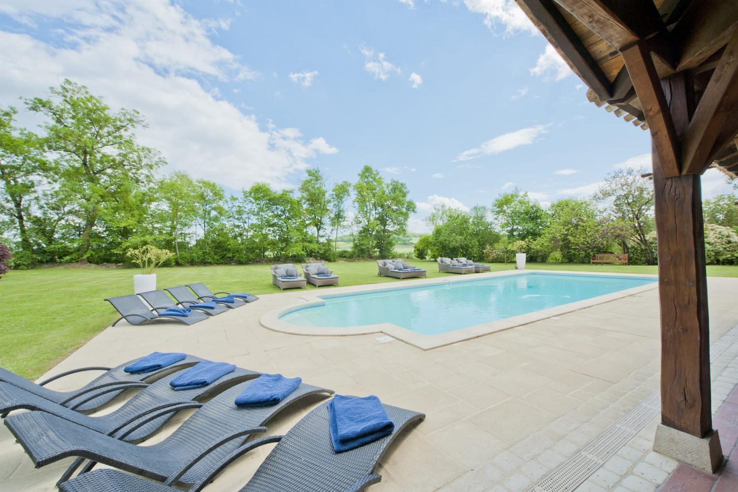 Private heated pool