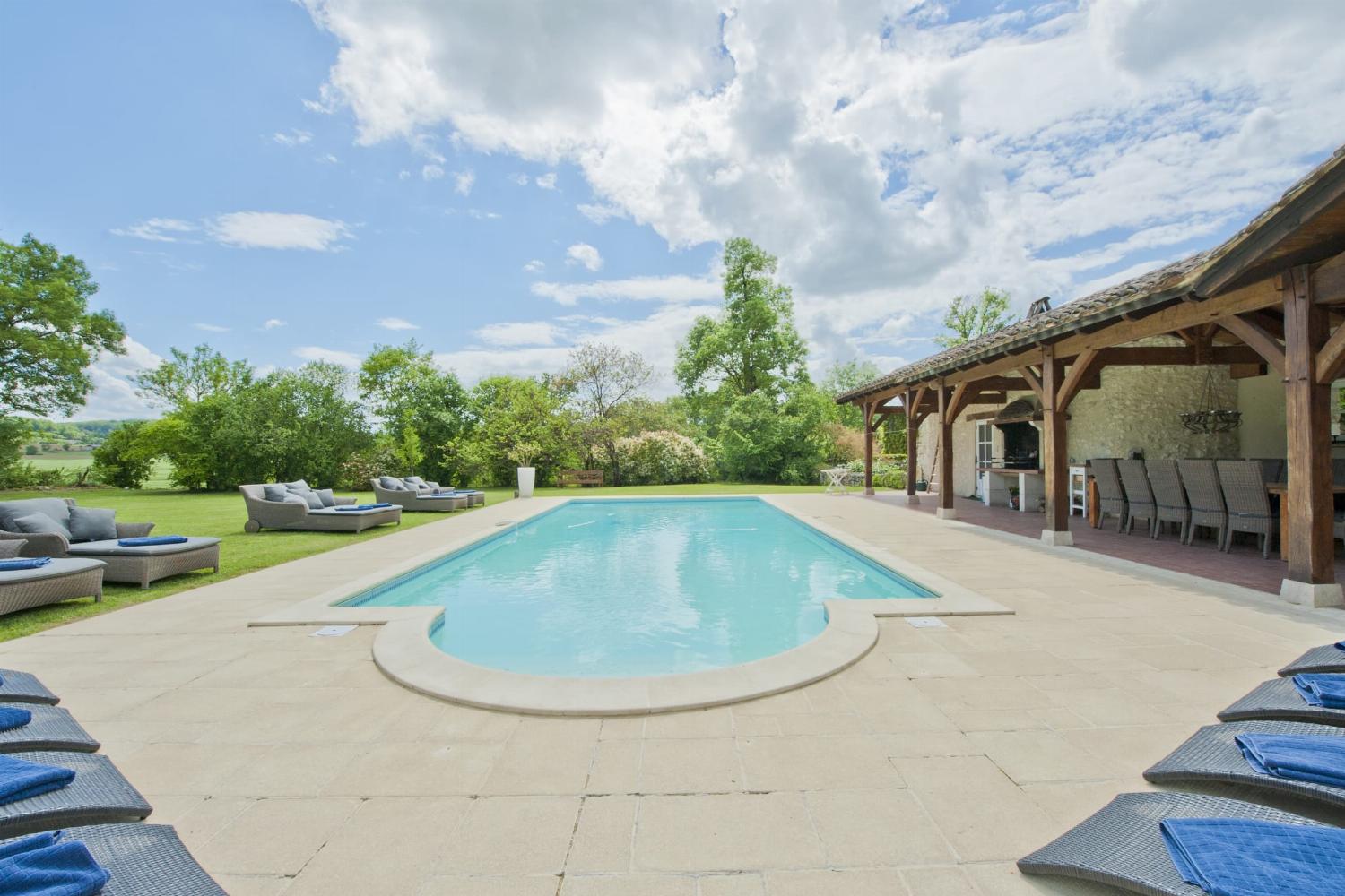 Private heated pool