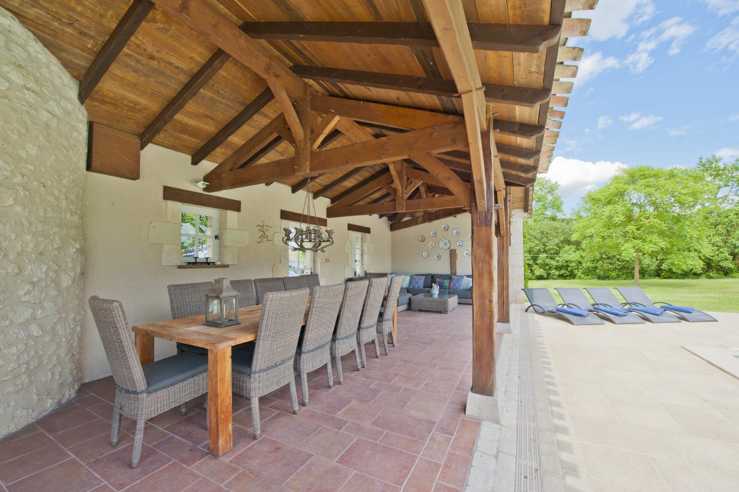 Shaded dining terrace