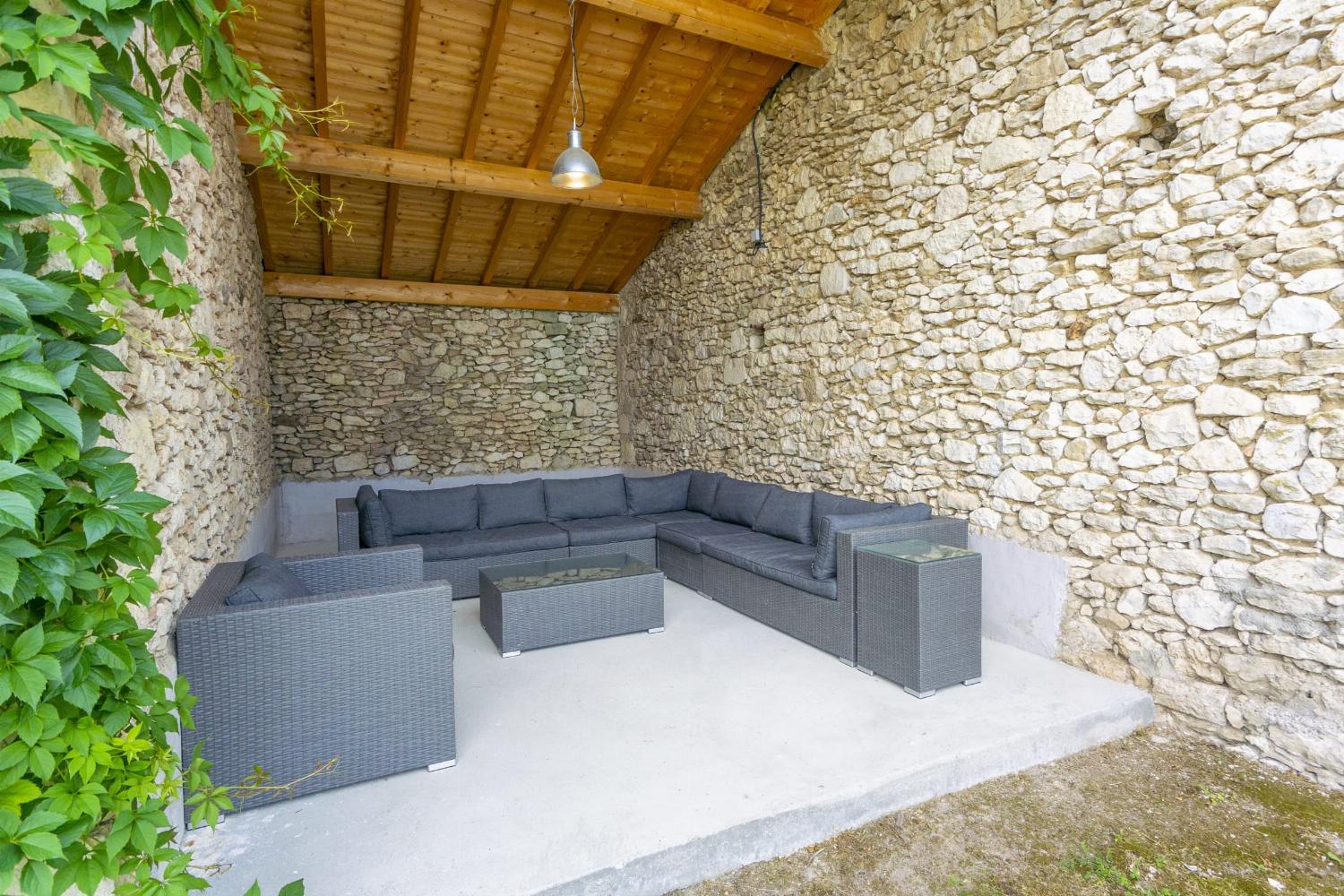 Shaded terrace