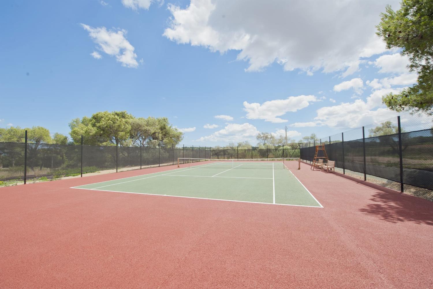 Private tennis court