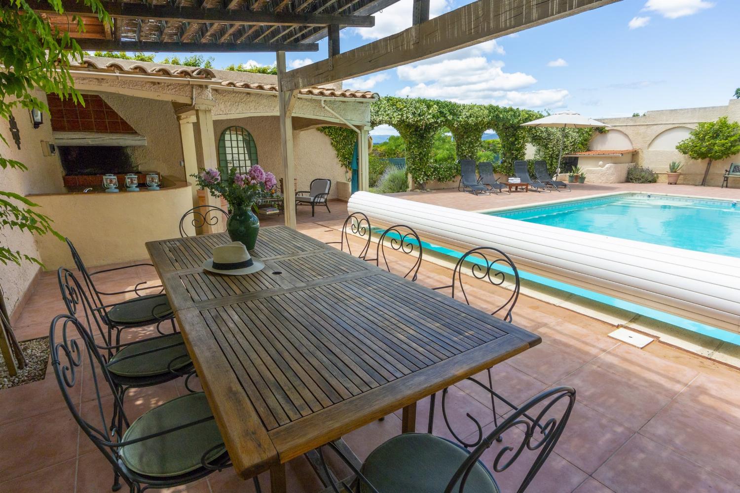 Shaded dining terrace