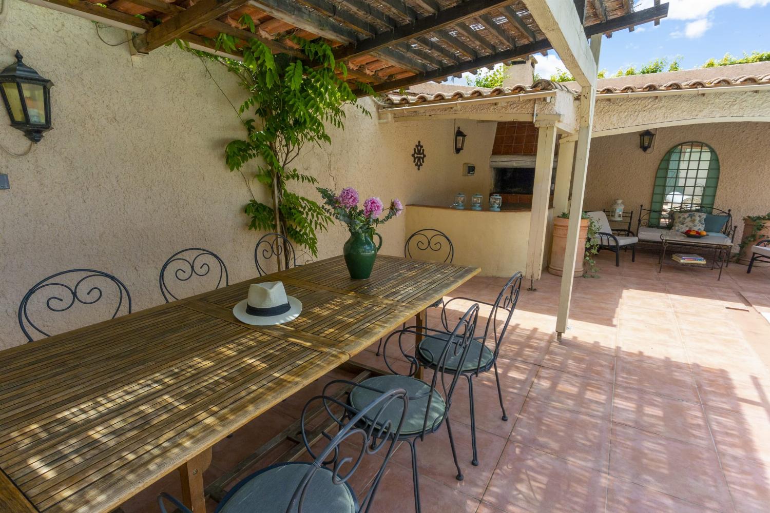 Shaded dining terrace