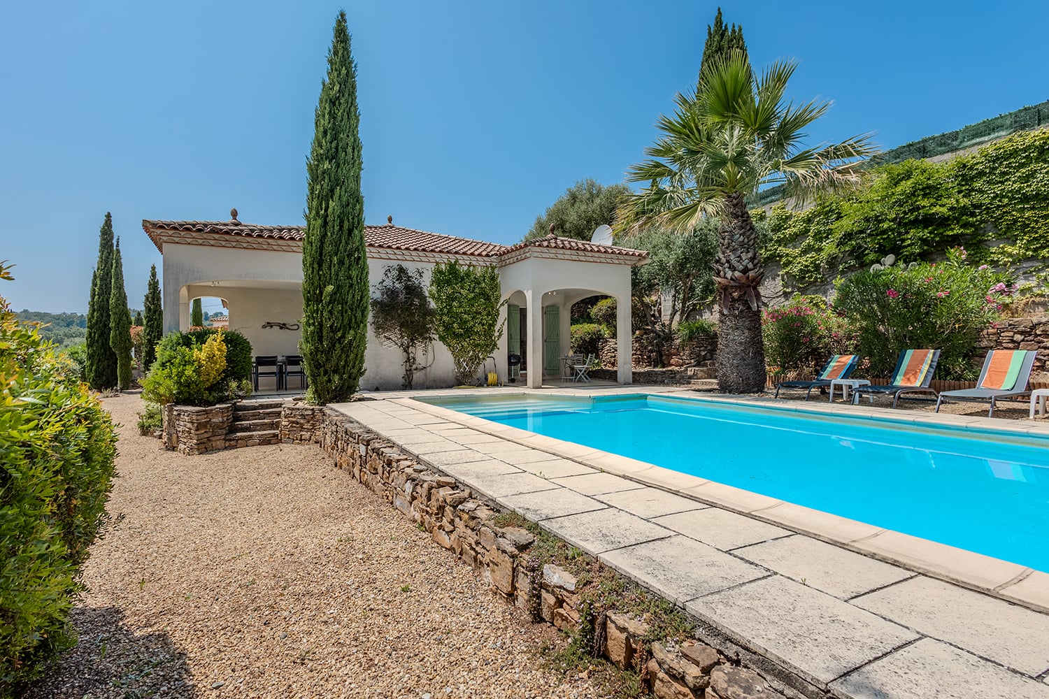 Private pool and holiday villa in South of France