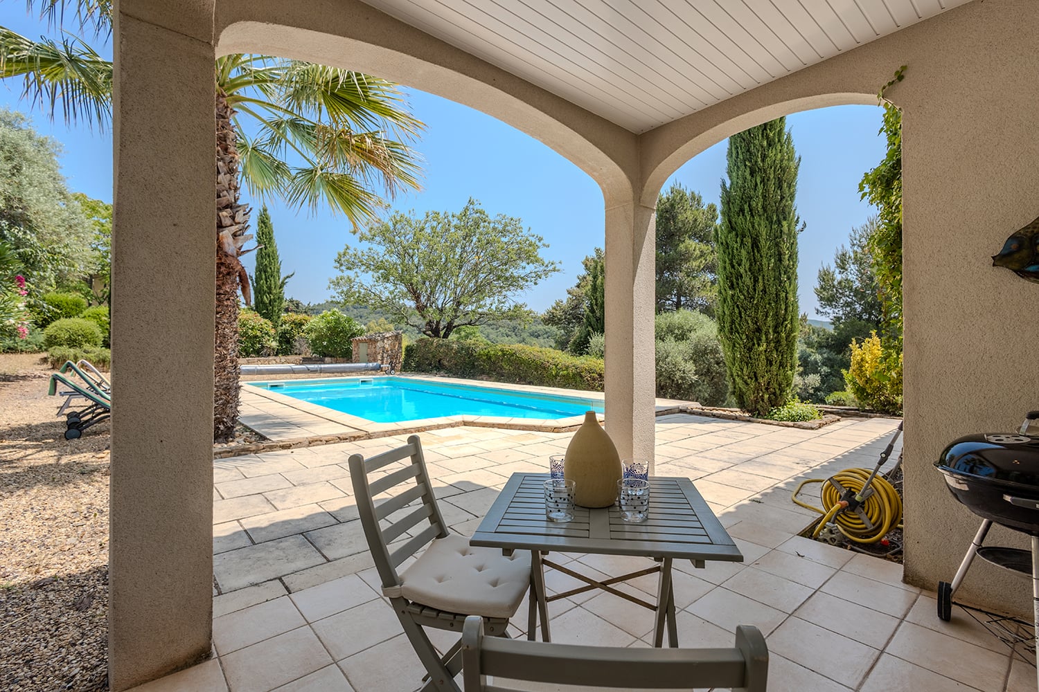 Shaded terrace