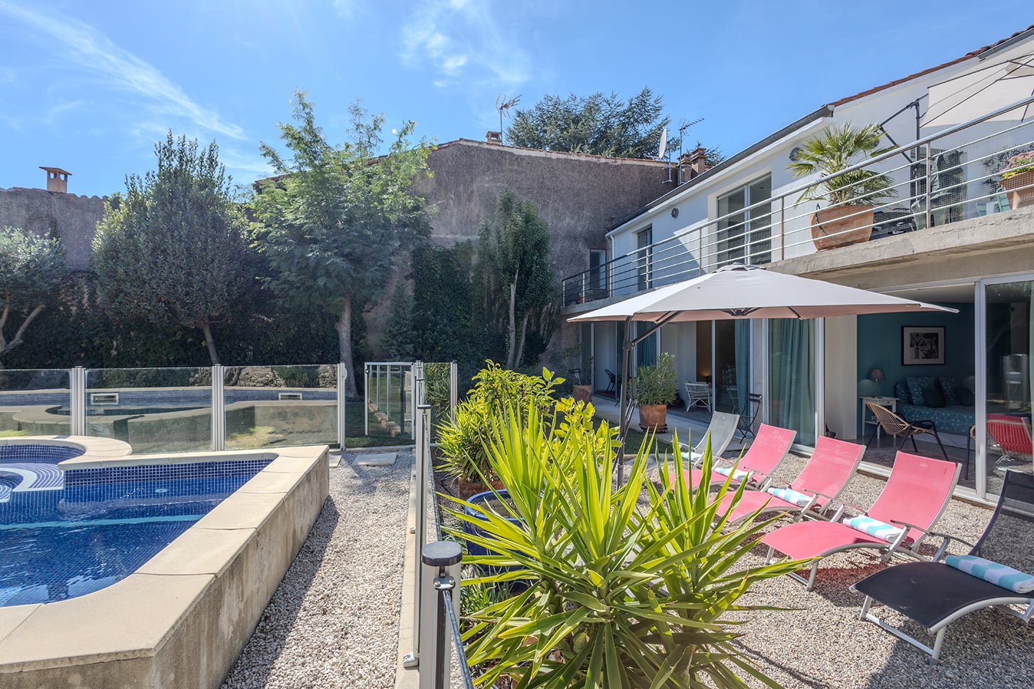 Terrace and private pool