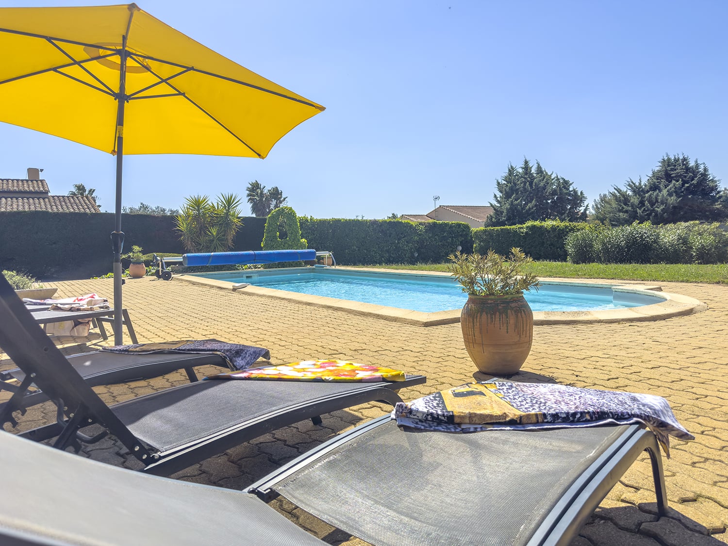 Private heated pool