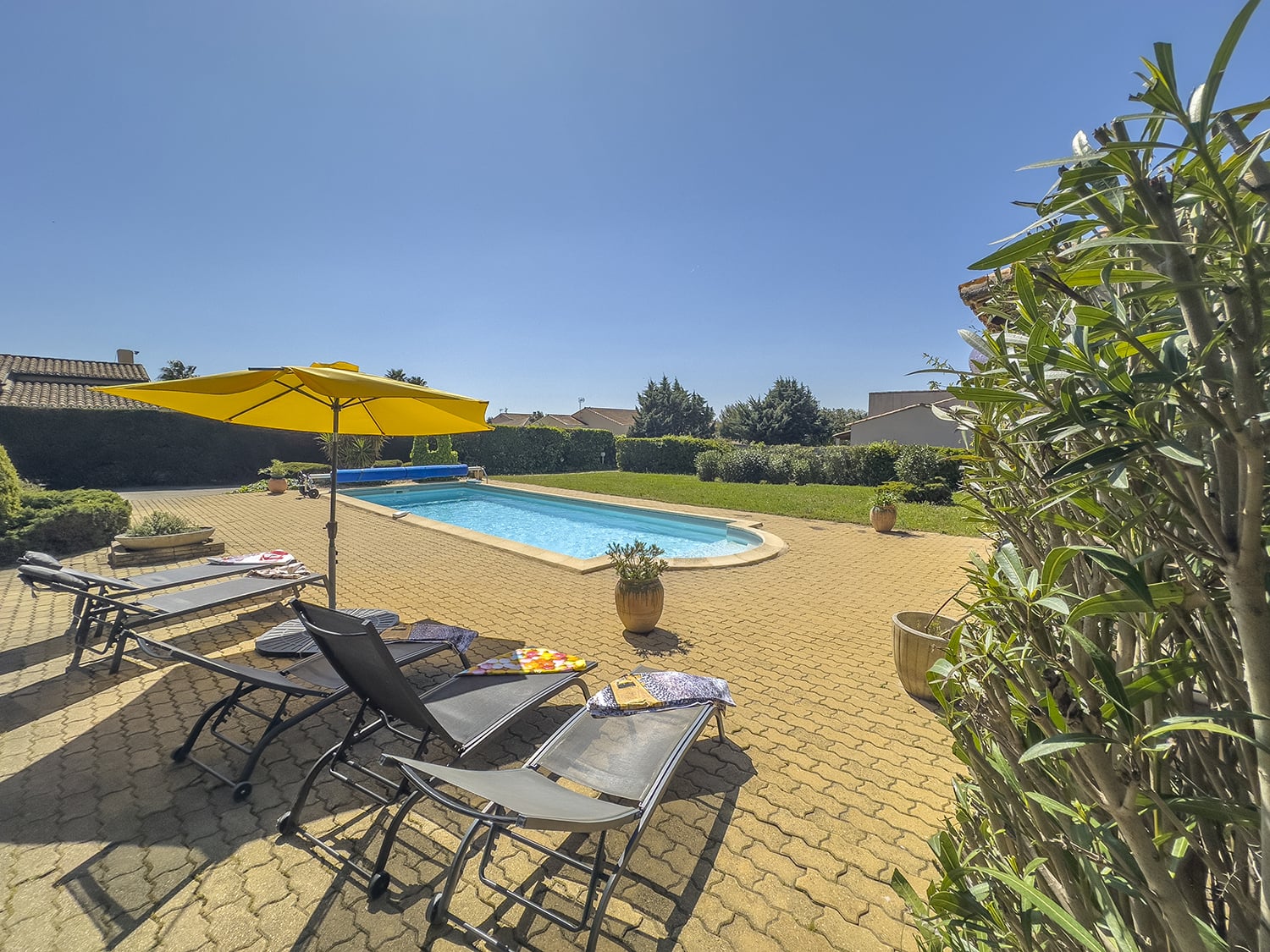 Private heated pool