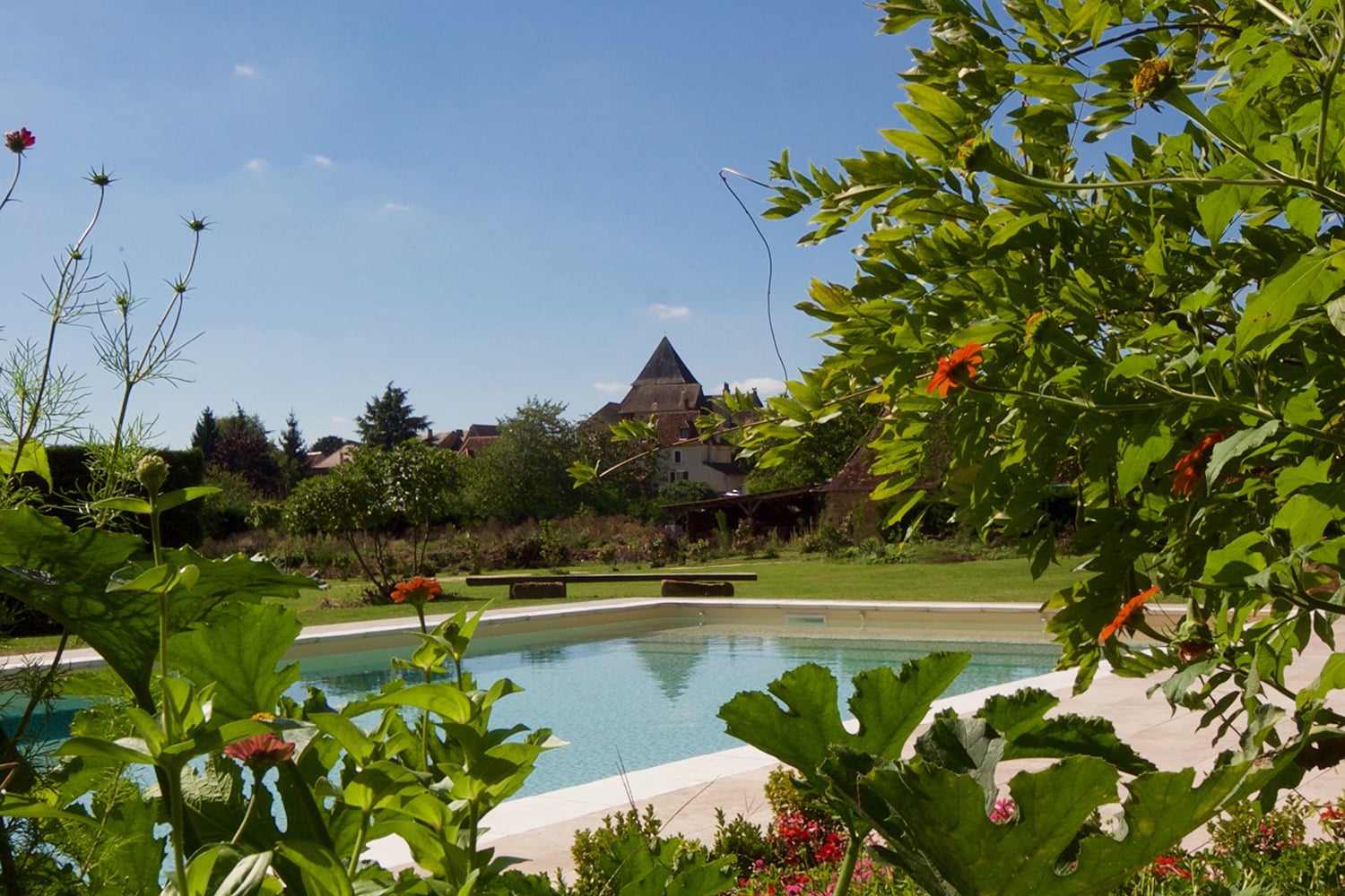 Private heated pool