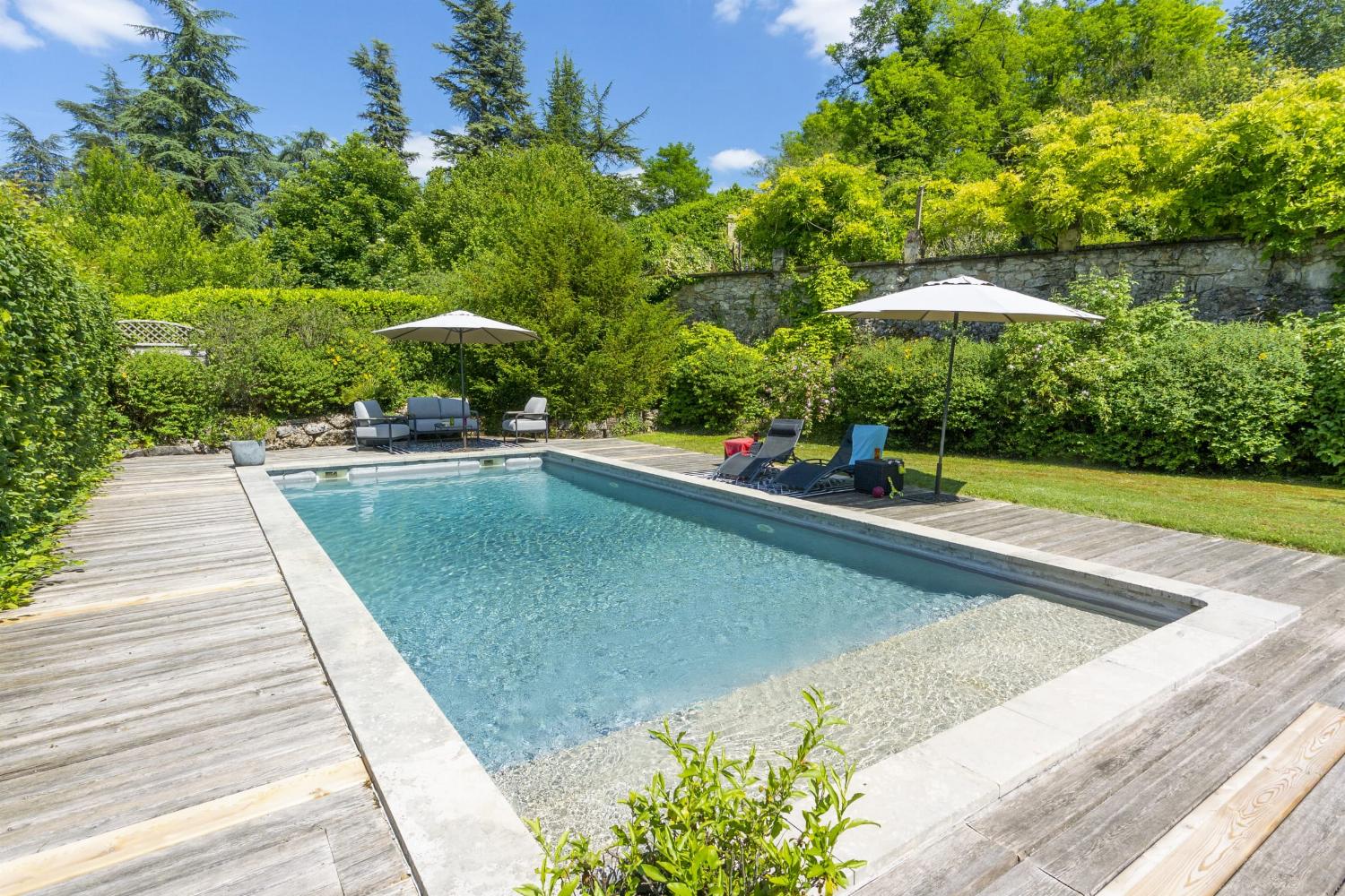 Private heated pool
