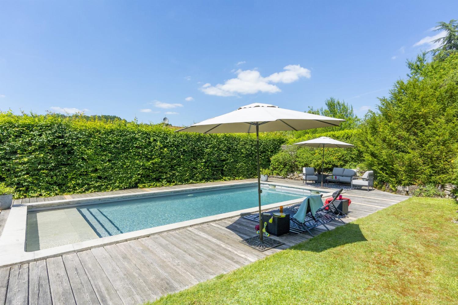 Private heated pool