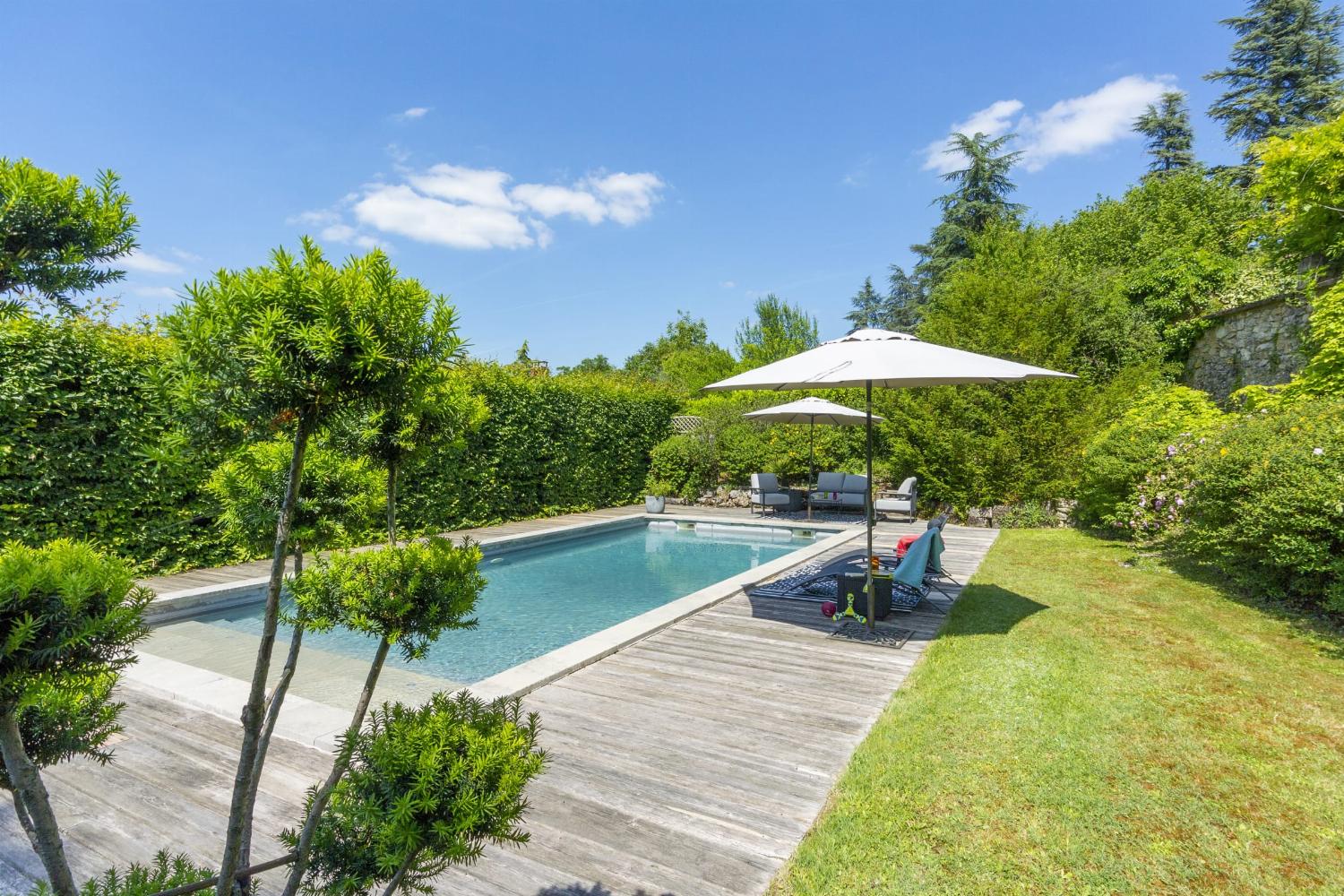 Private heated pool