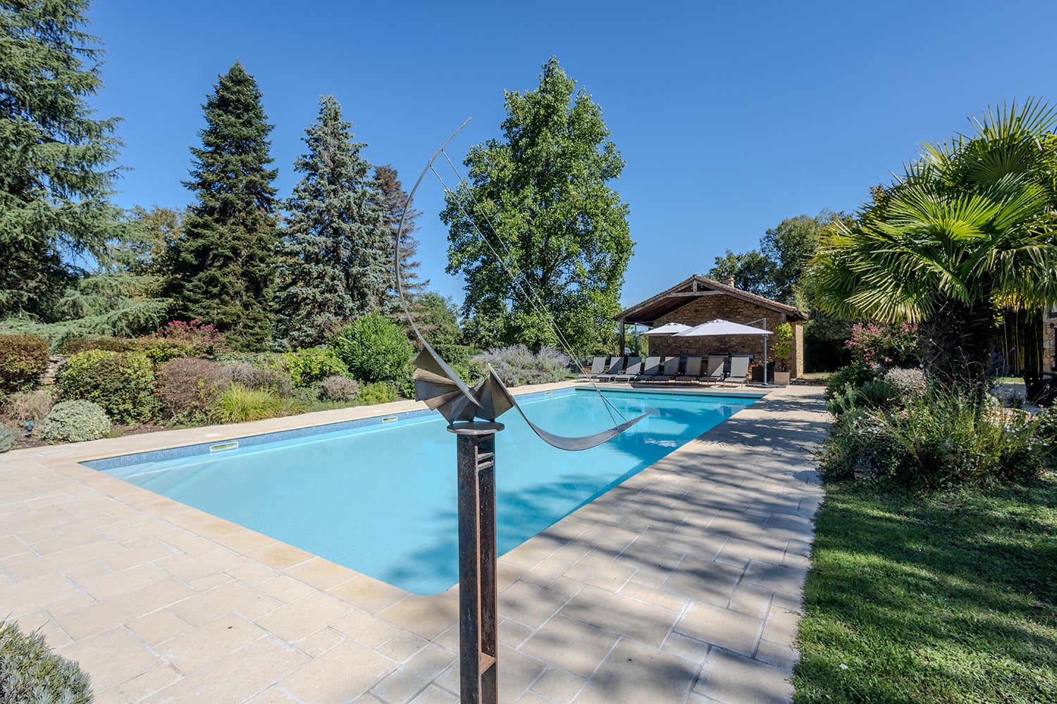 Private heated pool