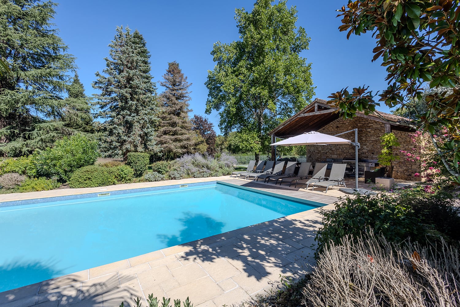 Private heated pool