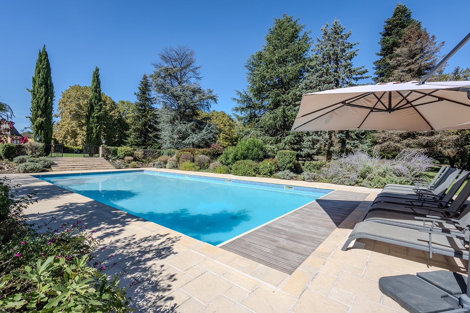 Private heated pool