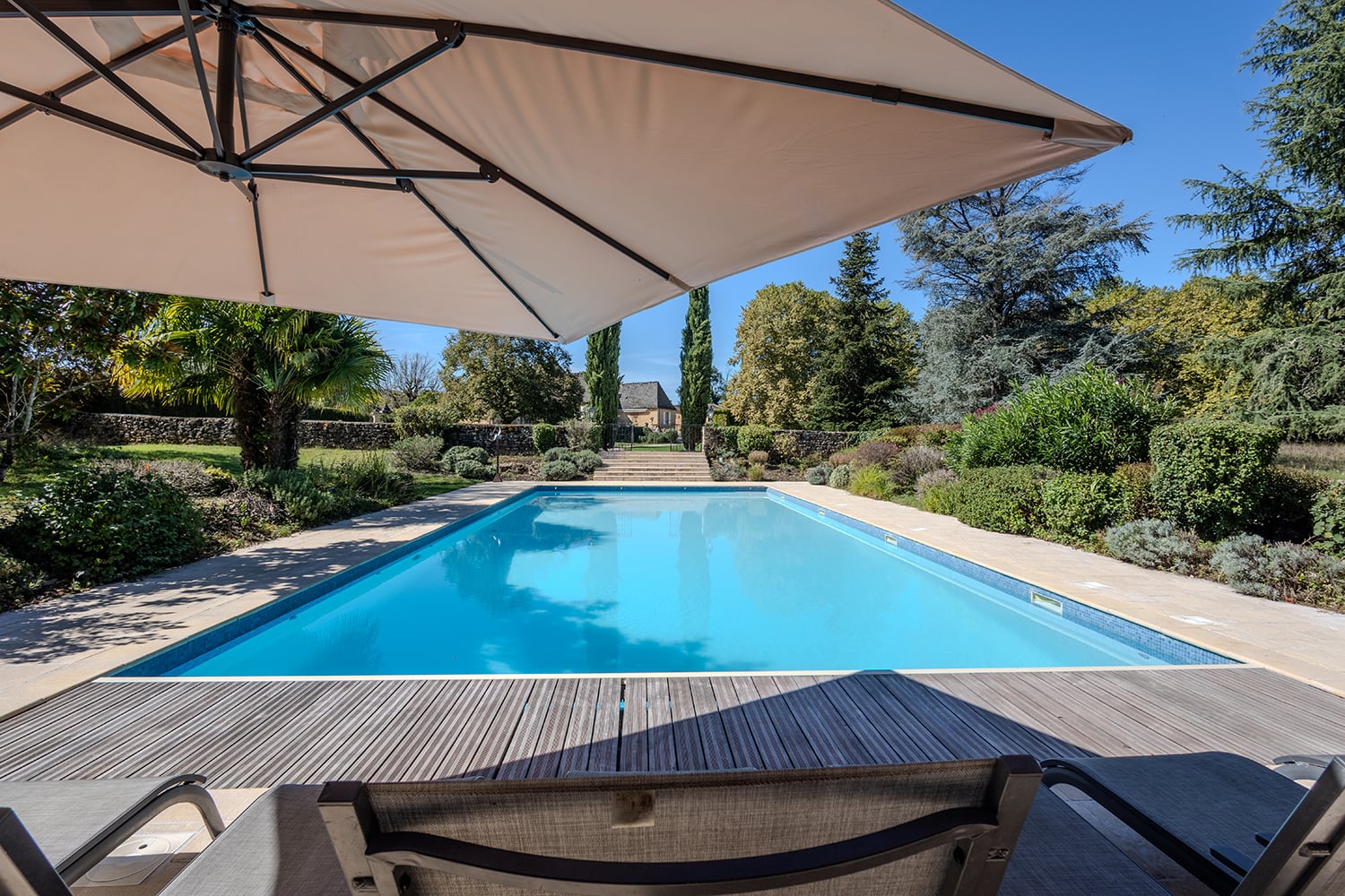 Private heated pool
