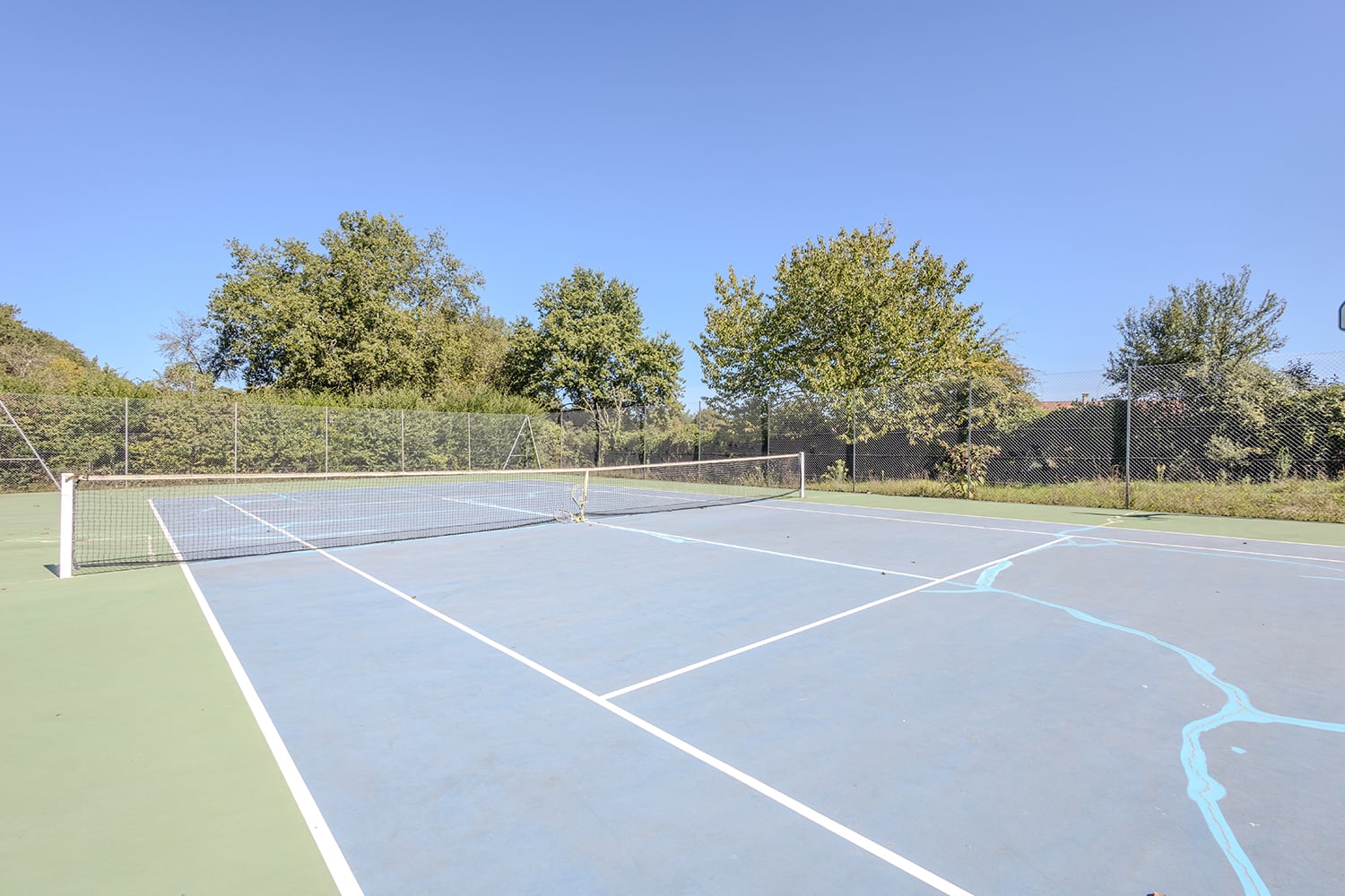 Private tennis court