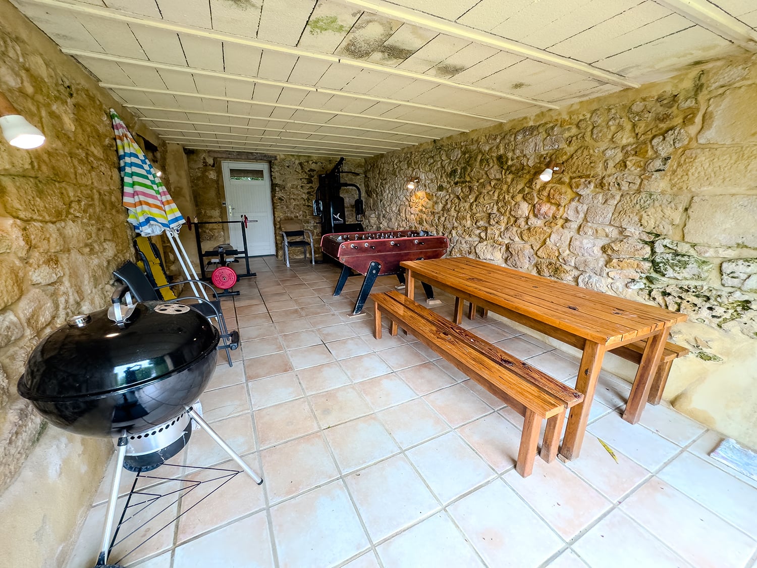 Shaded terrace