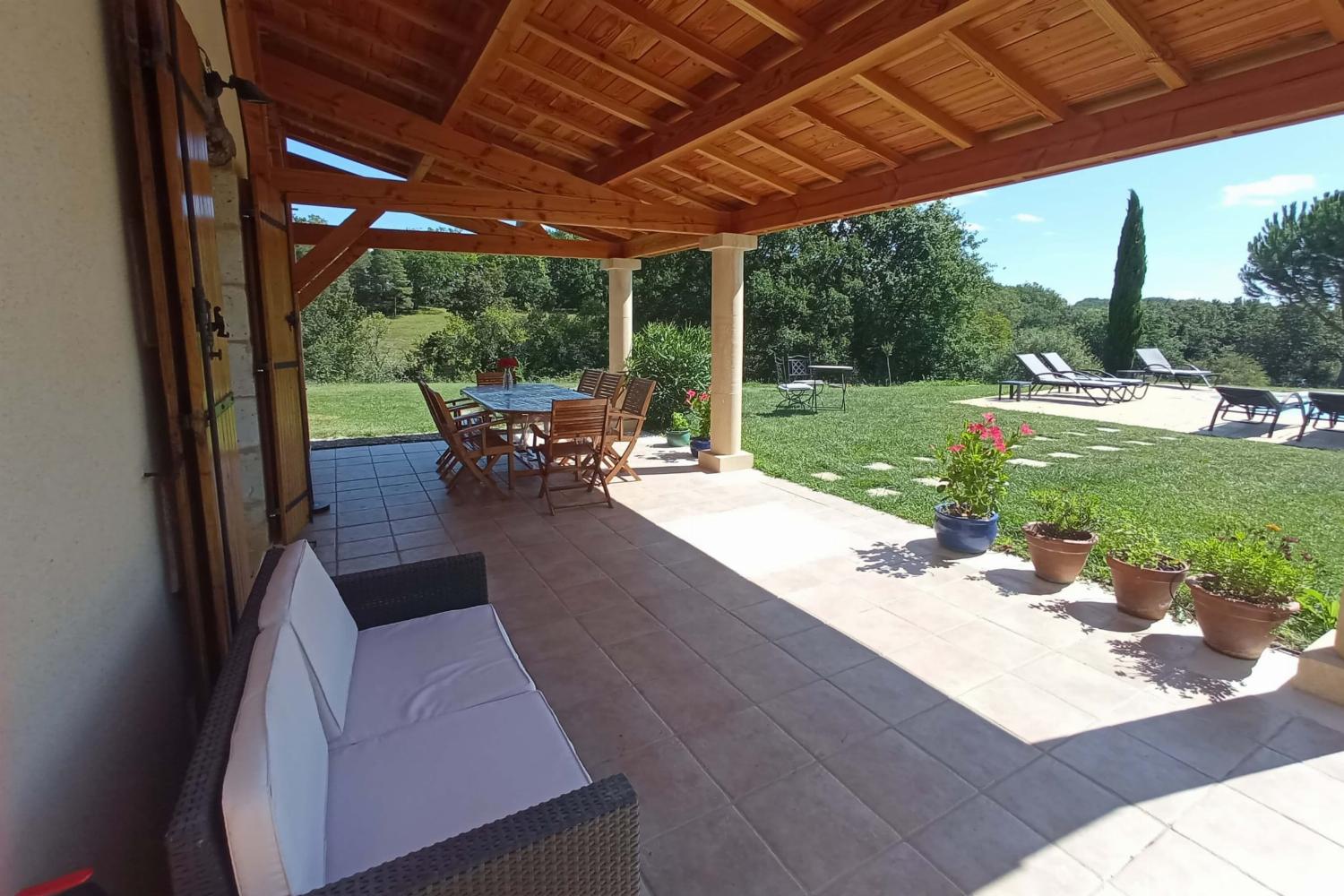 Shaded terrace