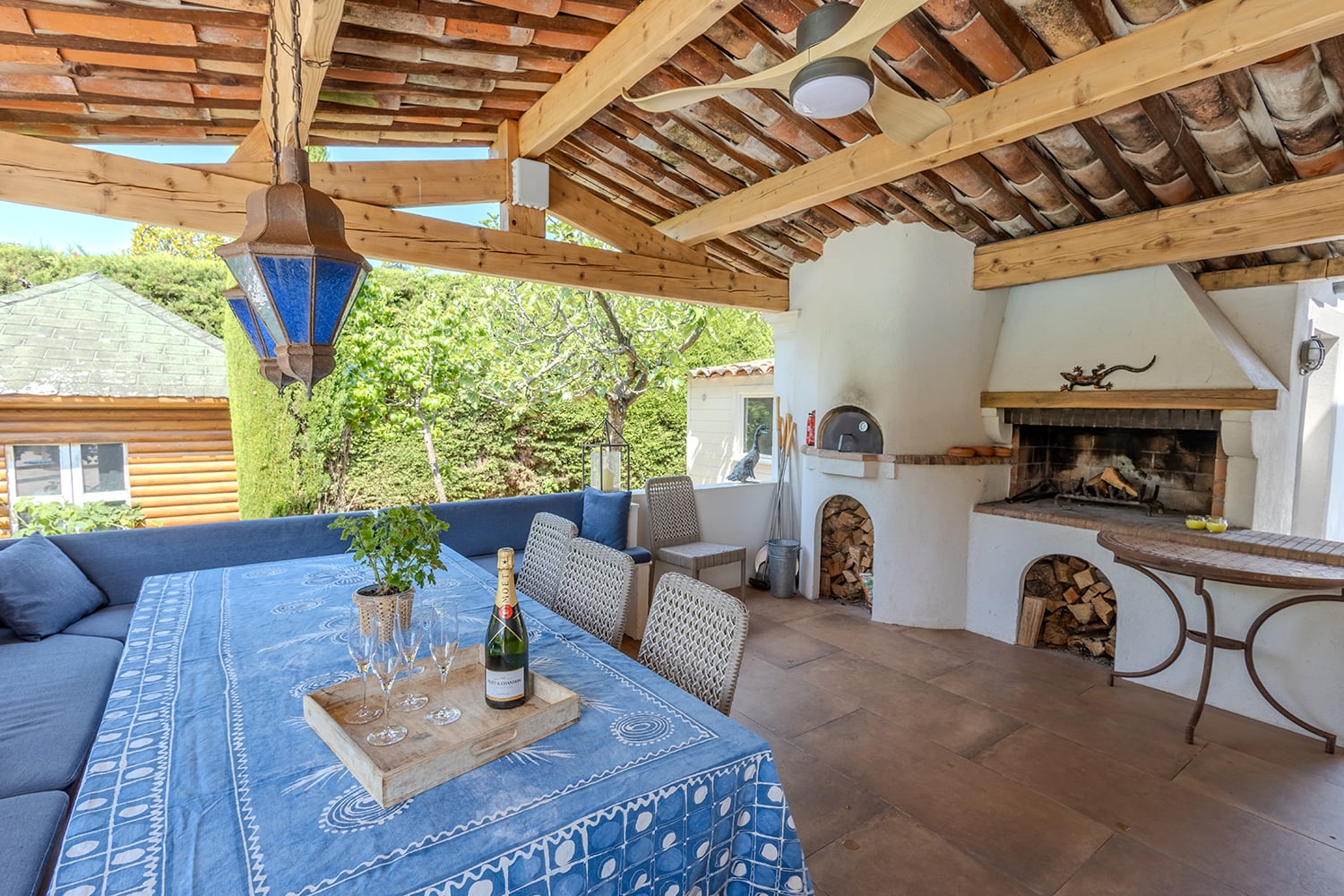 Covered summer kitchen