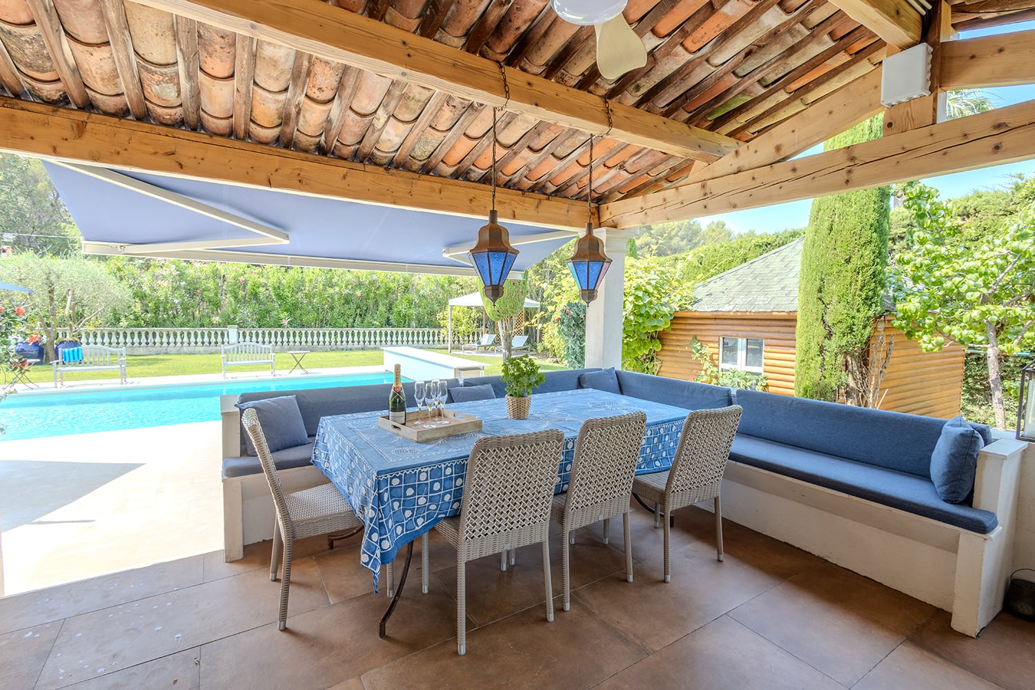 Covered summer kitchen