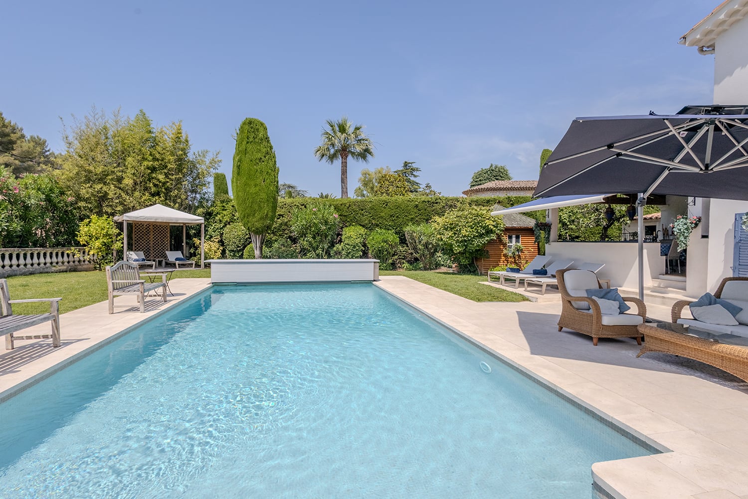 Private heated pool